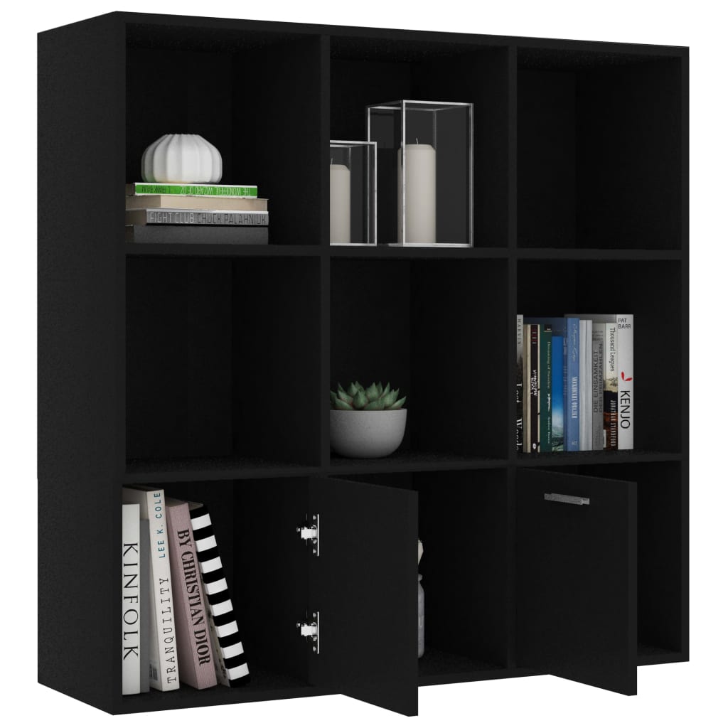 8719883869759_g_en_hd_4 vidaXL Book Cabinet Black 98x30x98 cm Engineered Wood - Image 7