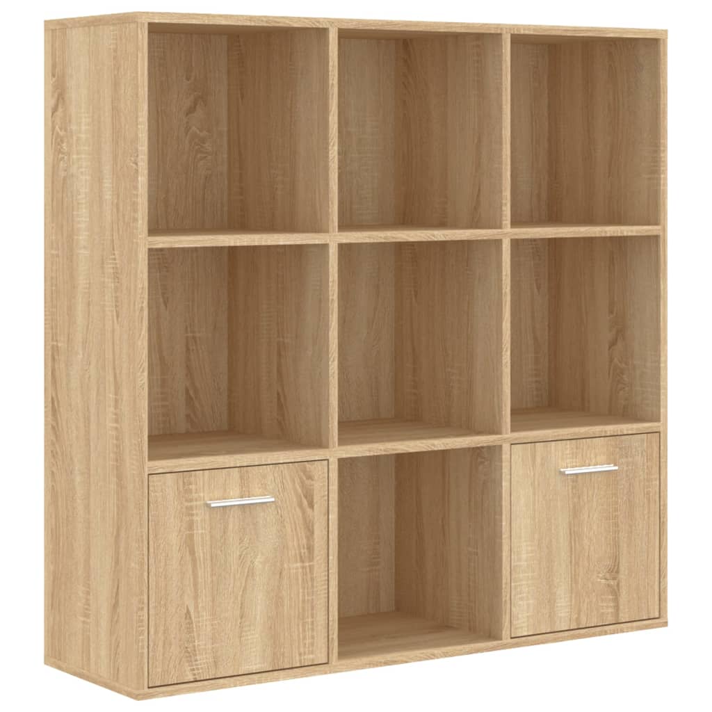 8719883869773_a_en_hd_1 vidaXL Book Cabinet Sonoma Oak 98x30x98 cm Engineered Wood - Image 2
