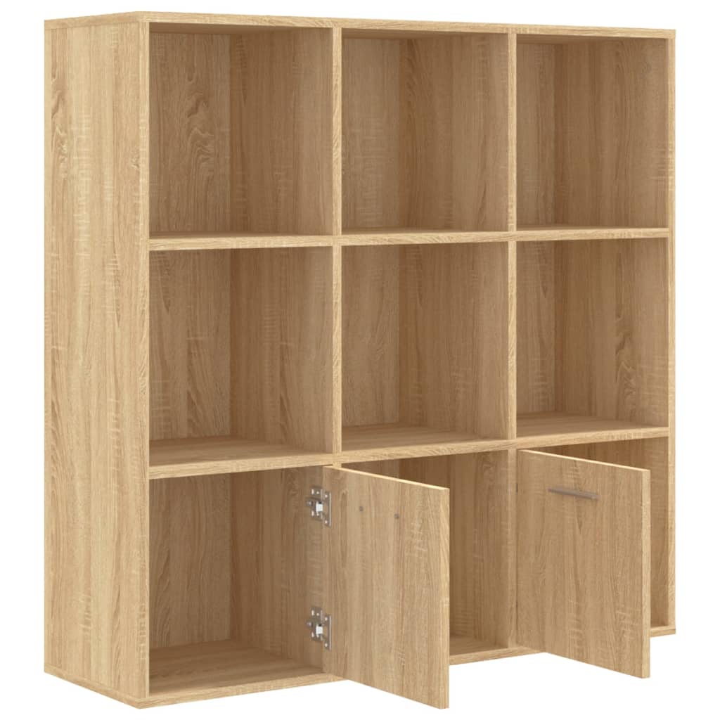 8719883869773_g_en_hd_5 vidaXL Book Cabinet Sonoma Oak 98x30x98 cm Engineered Wood - Image 8