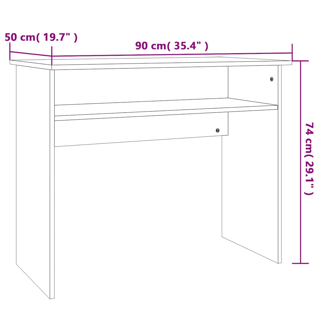 8719883870229_g_en_hd_5 vidaXL Desk Sonoma Oak 90x50x74 cm Engineered Wood - Image 8