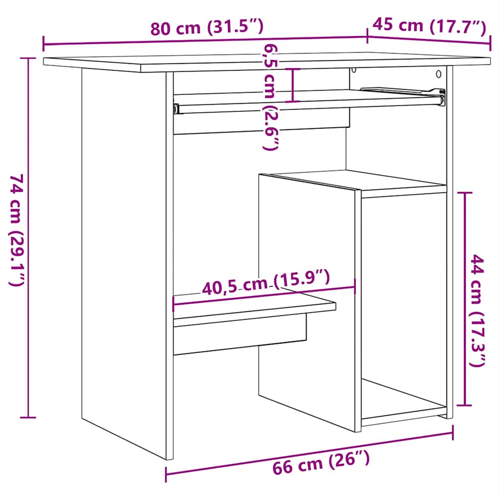 8719883870656_g_en_hd_8 vidaXL Desk Black 80x45x74 cm Engineered Wood - Image 11