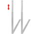 vidaXL Telescopic Table Legs 4 pcs Brushed Nickel 710 mm-1100 mm - Image 2