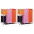 vidaXL 3-Section Laundry Sorter Hampers 2 pcs with a Washing Bin