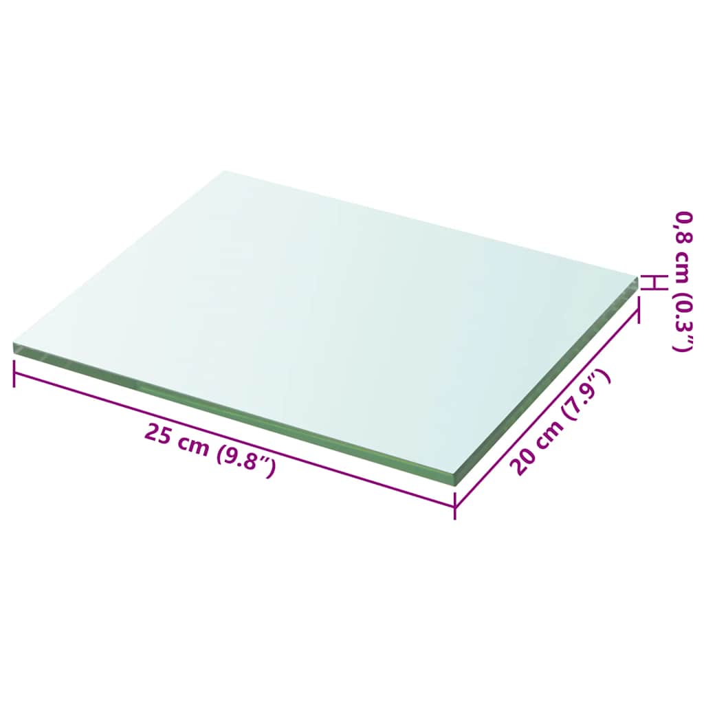 8719883873831_g_en_hd_3 vidaXL Shelves 2 pcs Panel Glass Clear 20x25 cm - Image 4