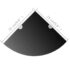 vidaXL Corner Shelves 2 pcs with Chrome Supports Glass Black 25x25 cm - Image 7