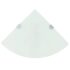 vidaXL Corner Shelves 2 pcs with Chrome Supports Glass White 25x25 cm