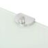 vidaXL Corner Shelves 2 pcs with Chrome Supports Glass White 25x25 cm - Image 5