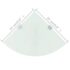 vidaXL Corner Shelves 2 pcs with Chrome Supports Glass White 25x25 cm - Image 7