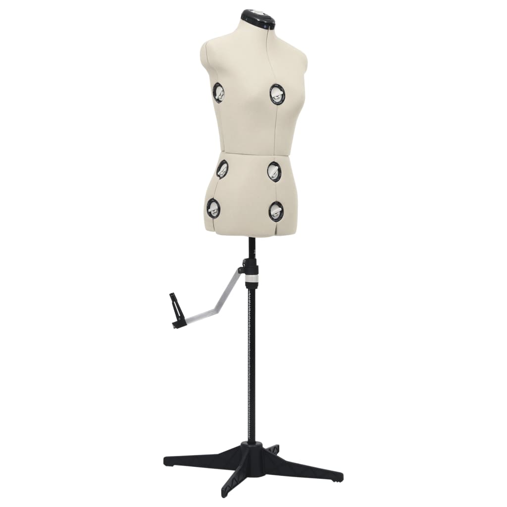 8719883877235_a_en_hd_1 vidaXL Adjustable Dress Form Female Cream S Size 33-40 - Image 1