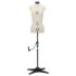 vidaXL Adjustable Dress Form Female Cream S Size 33-40 - Image 3