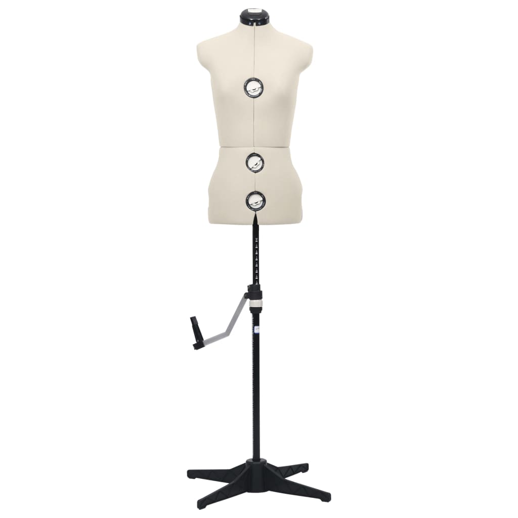 8719883877235_g_en_hd_2 vidaXL Adjustable Dress Form Female Cream S Size 33-40 - Image 3