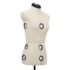 vidaXL Adjustable Dress Form Female Cream S Size 33-40 - Image 5