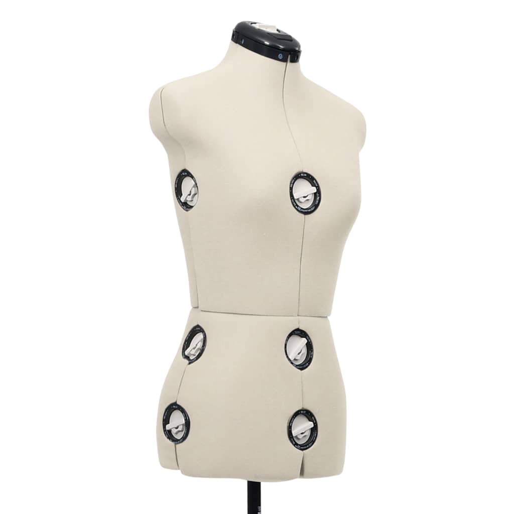 8719883877235_g_en_hd_4 vidaXL Adjustable Dress Form Female Cream S Size 33-40 - Image 5