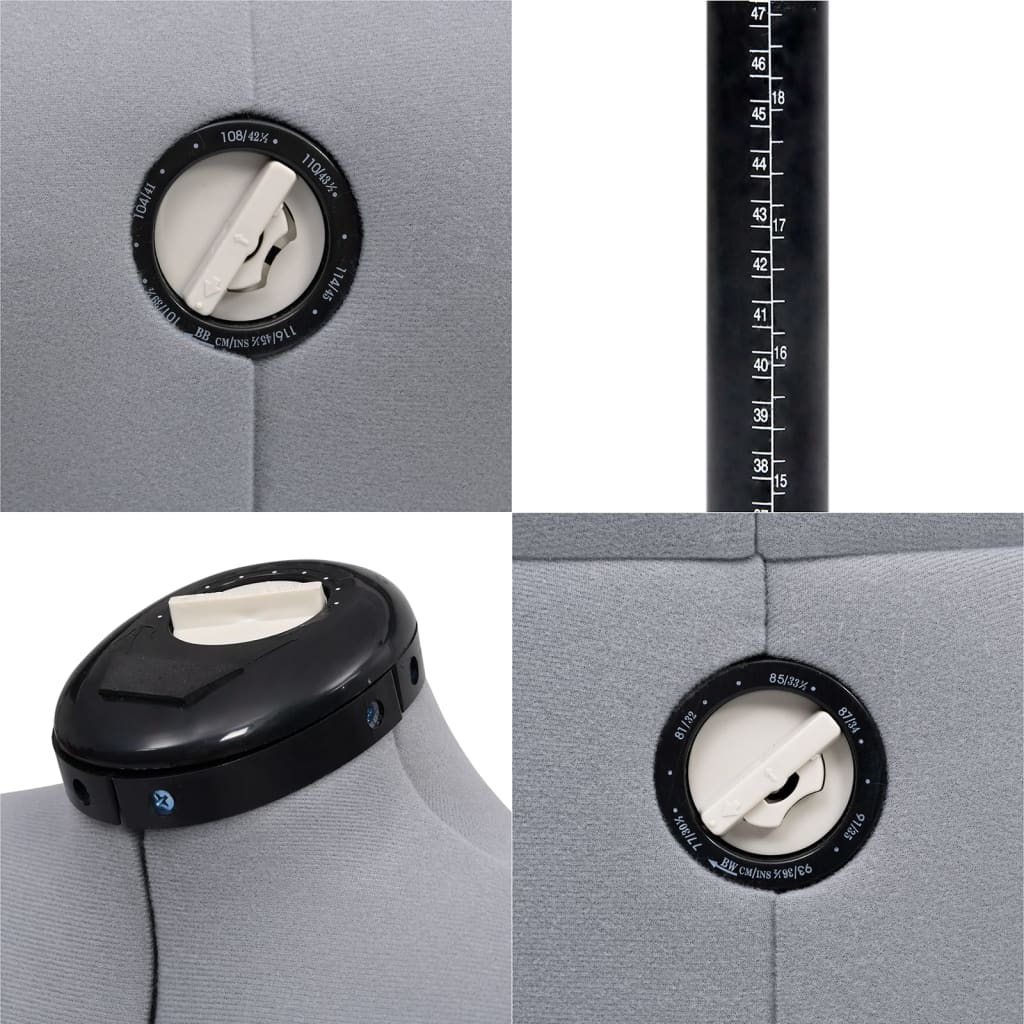 8719883877259_g_en_hd_6 vidaXL Adjustable Dress Form Female Grey M Size 40-46 - Image 7