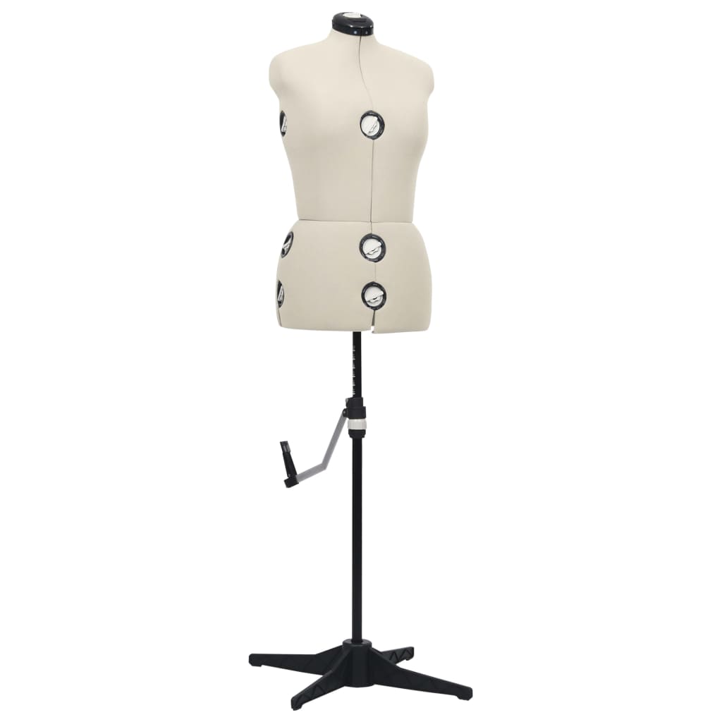 8719883877266_a_en_hd_1 vidaXL Adjustable Dress Form Female Cream M Size 40-46 - Image 1