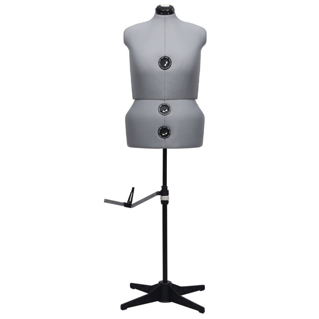 8719883877280_g_en_hd_1 vidaXL Adjustable Dress Form Female Grey L Size 44-50 - Image 2