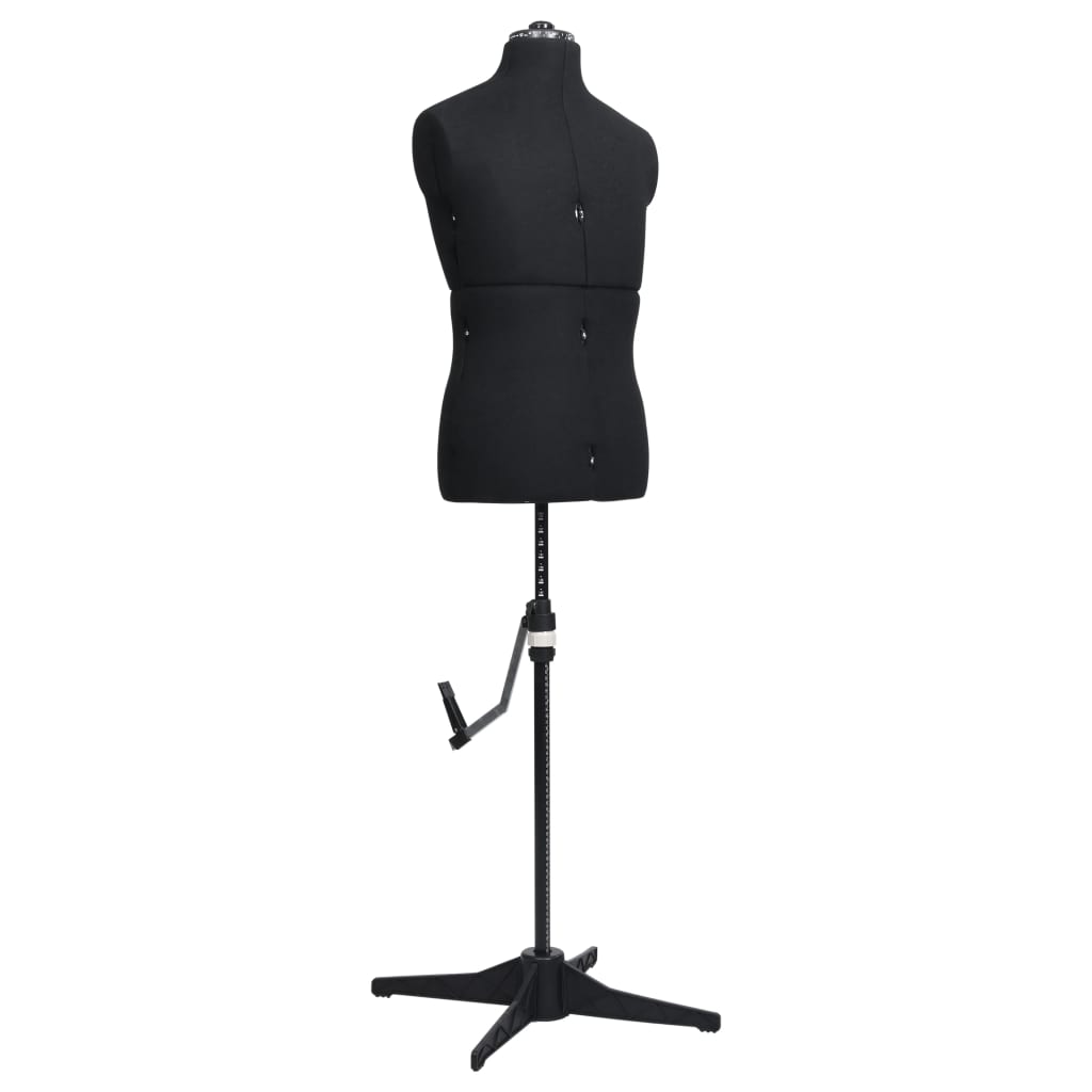 8719883877334_a_en_hd_1 vidaXL Adjustable Dress Form Male Black Size 37-45 - Image 1