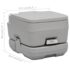 vidaXL Portable Camping Toilet Grey 10+10 L - Image 13