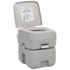 vidaXL Portable Camping Toilet Grey 20+10 L - Image 5