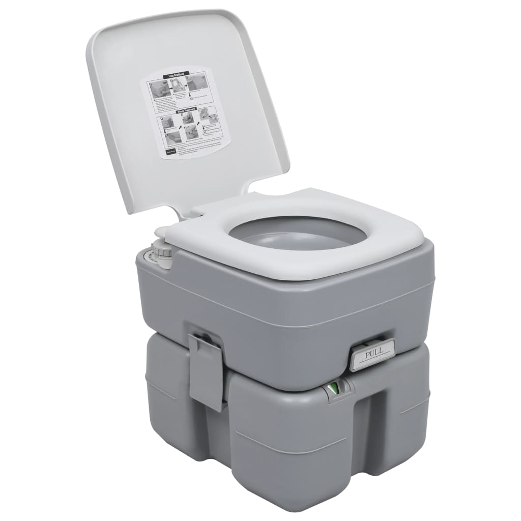 8719883878218_a_en_hd_1 vidaXL Portable Camping Toilet Grey 20+10 L - Image 1