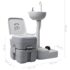 vidaXL Portable Camping Toilet and Handwash Stand Set Grey - Image 12