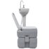 vidaXL Portable Camping Toilet and Handwash Stand Set Grey - Image 3