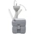 vidaXL Portable Camping Toilet and Handwash Stand Set Grey - Image 5