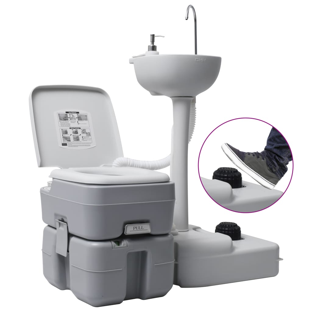 8719883878232_g_en_hd_5 vidaXL Portable Camping Toilet and Handwash Stand Set Grey - Image 6