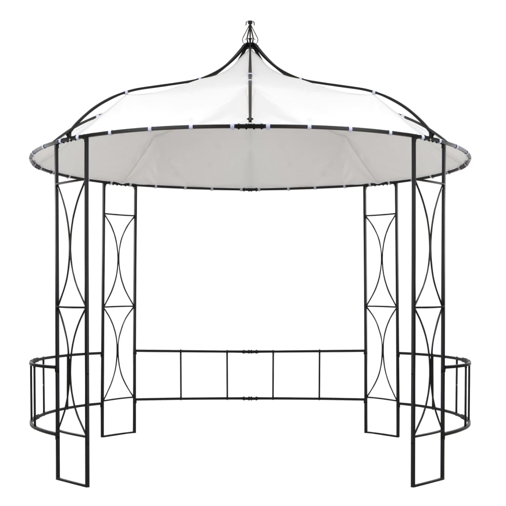 8719883884677_g_en_hd_1 vidaXL Gazebo 300x290 cm White Round - Image 2