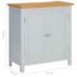 vidaXL Cupboard 70x35x75 cm Solid Oak Wood - Image 10