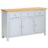 vidaXL Sideboard 110x33.5x70 cm Solid Oak Wood
