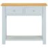 vidaXL Console Table 83x30x73 cm Solid Oak Wood - Image 2