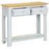 vidaXL Console Table 83x30x73 cm Solid Oak Wood - Image 7