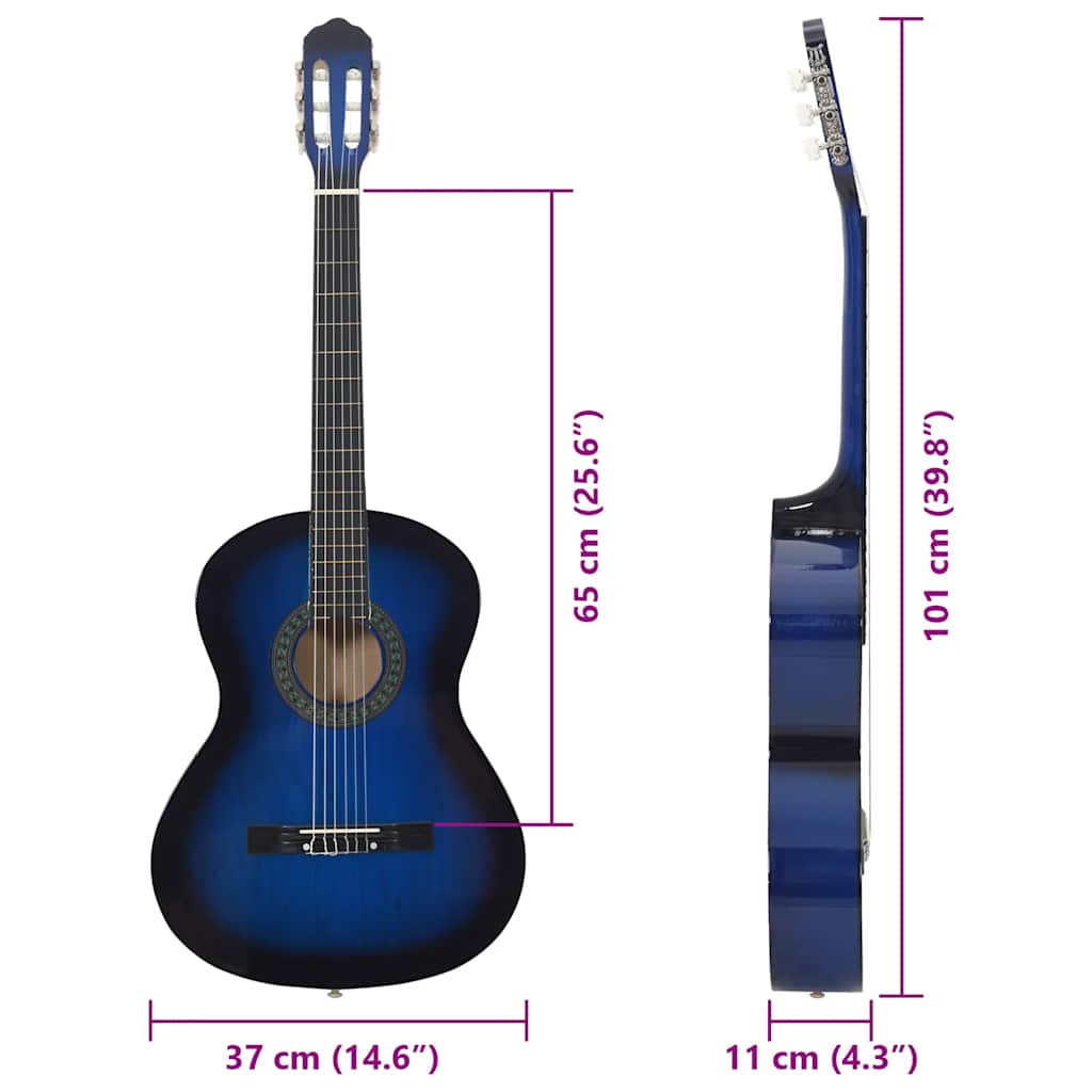 8719883885254_g_en_hd_11 vidaXL 12 Piece Classical Guitar Beginner Set Blue 4/4 39" - Image 12