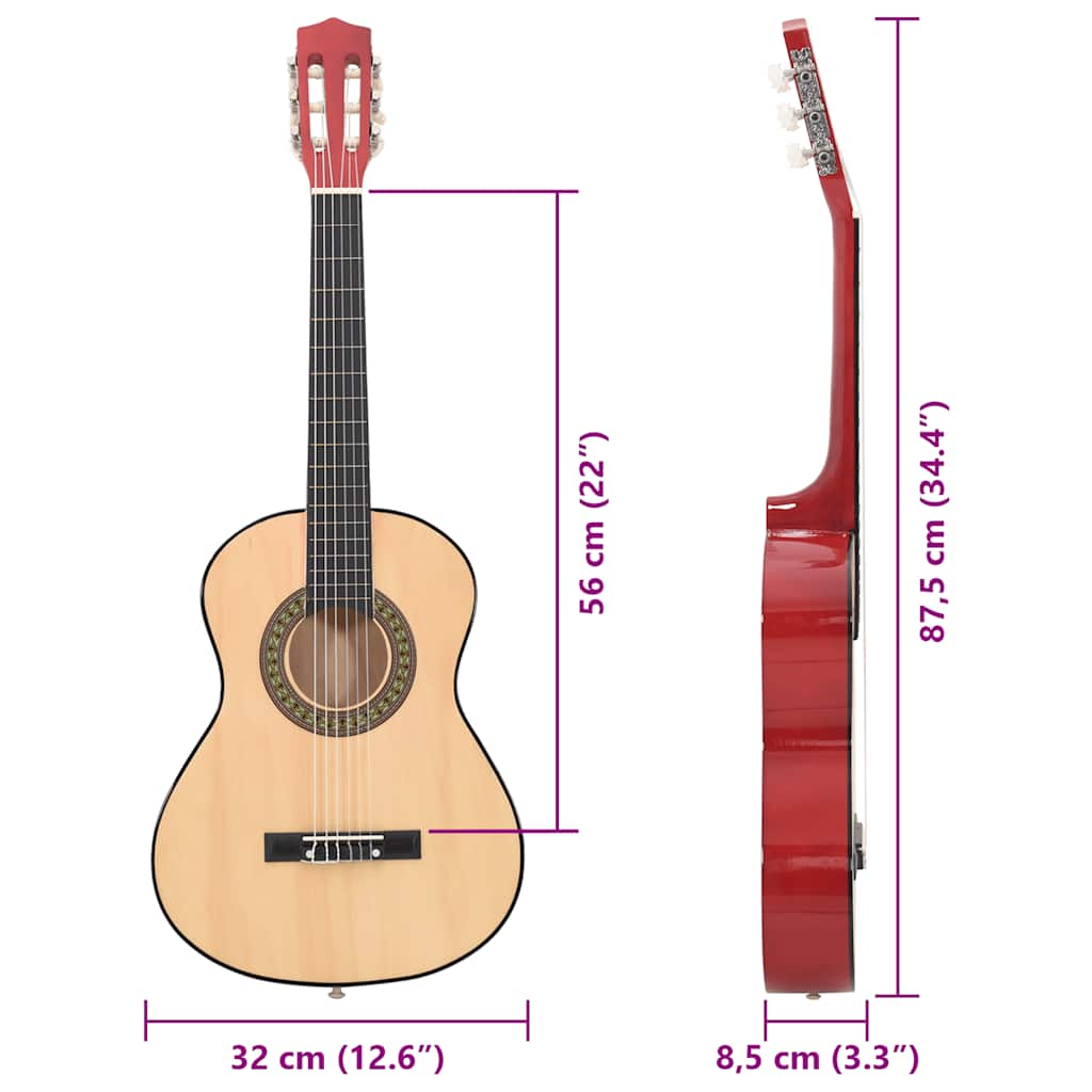 8719883885391_g_en_hd_10 vidaXL 8 Piece Classical Guitar Children Beginner Set 1/2 34" - Image 11