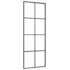 vidaXL Sliding Door Aluminium and ESG Glass 76x205 cm Black - Image 2