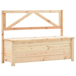 vidaXL Storage Bench 120 cm Solid Pine Wood