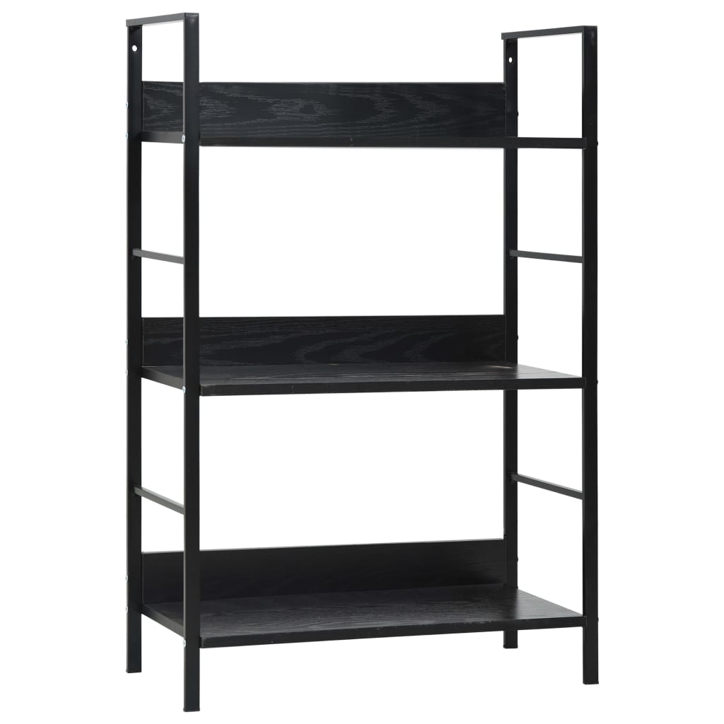 8719883890548_a_en_hd_1 vidaXL 3-Layer Book Shelf Black 60x27.6x90.5 cm Engineered Wood - Image 1