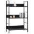 vidaXL 3-Layer Book Shelf Black 60x27.6x90.5 cm Engineered Wood - Image 2