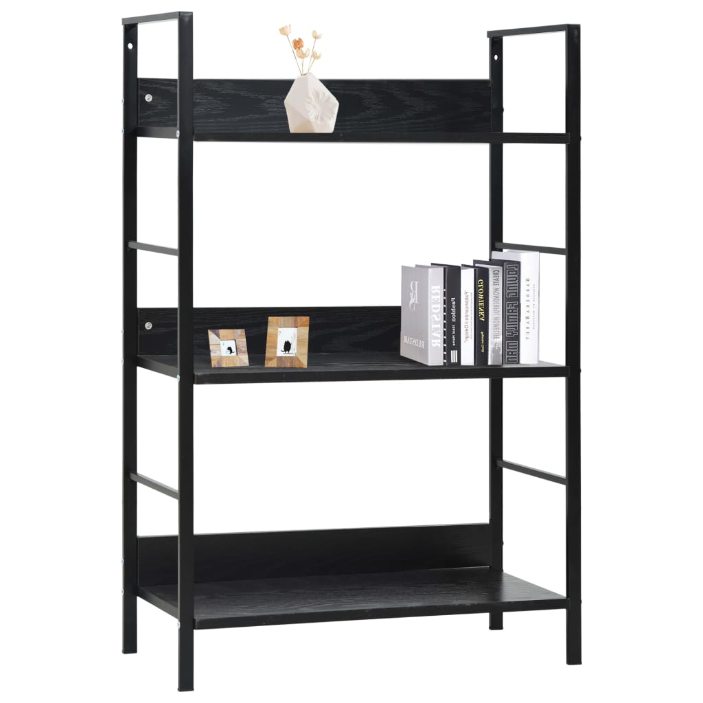 8719883890548_g_en_hd_1 vidaXL 3-Layer Book Shelf Black 60x27.6x90.5 cm Engineered Wood - Image 2