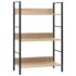 vidaXL 3-Layer Book Shelf Oak 60x27.6x90.5 cm Engineered Wood