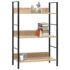 vidaXL 3-Layer Book Shelf Oak 60x27.6x90.5 cm Engineered Wood - Image 2