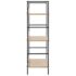 vidaXL 3-Layer Book Shelf Oak 60x27.6x90.5 cm Engineered Wood - Image 5