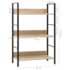 vidaXL 3-Layer Book Shelf Oak 60x27.6x90.5 cm Engineered Wood - Image 8
