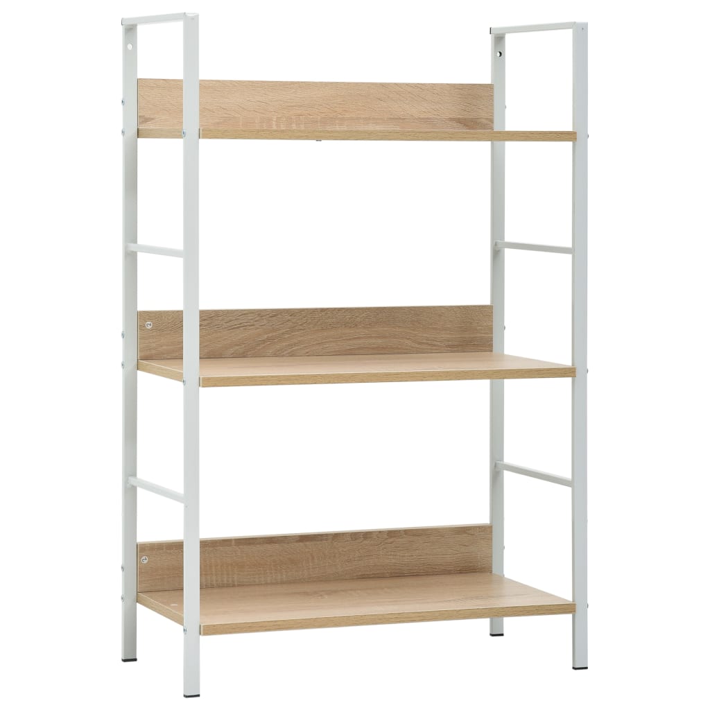 8719883890579_a_en_hd_1 vidaXL 3-Layer Book Shelf Oak 60x27.6x90.5 cm Engineered Wood - Image 1