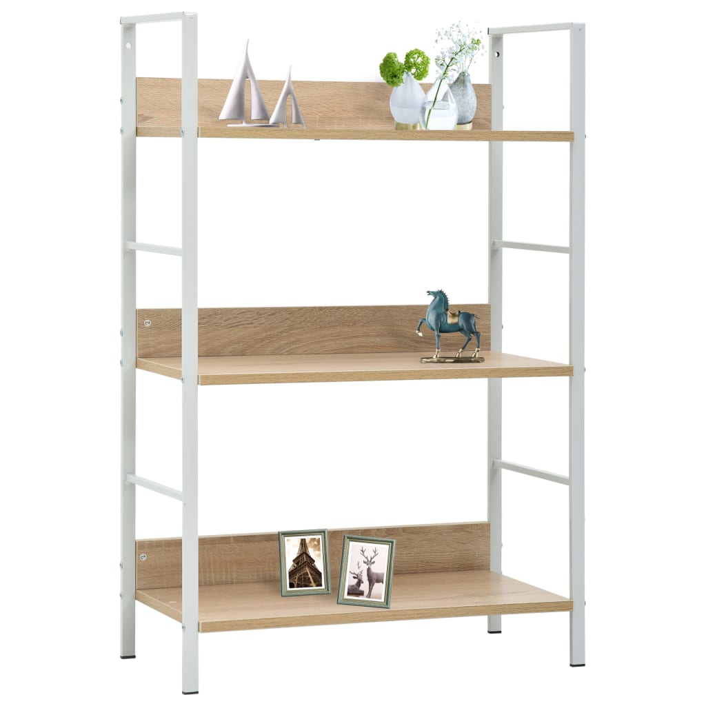 8719883890579_g_en_hd_1 vidaXL 3-Layer Book Shelf Oak 60x27.6x90.5 cm Engineered Wood - Image 2