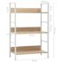 vidaXL 3-Layer Book Shelf Oak 60x27.6x90.5 cm Engineered Wood - Image 8