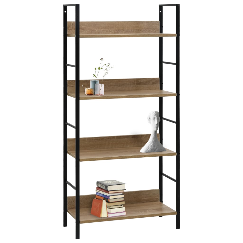 8719883890593_g_en_hd_1 vidaXL 4-Layer Book Shelf Oak 60x27.6x124.5 cm Engineered Wood - Image 2