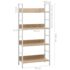 vidaXL 4-Layer Book Shelf Oak 60x27.6x124.5 cm Engineered Wood - Image 8