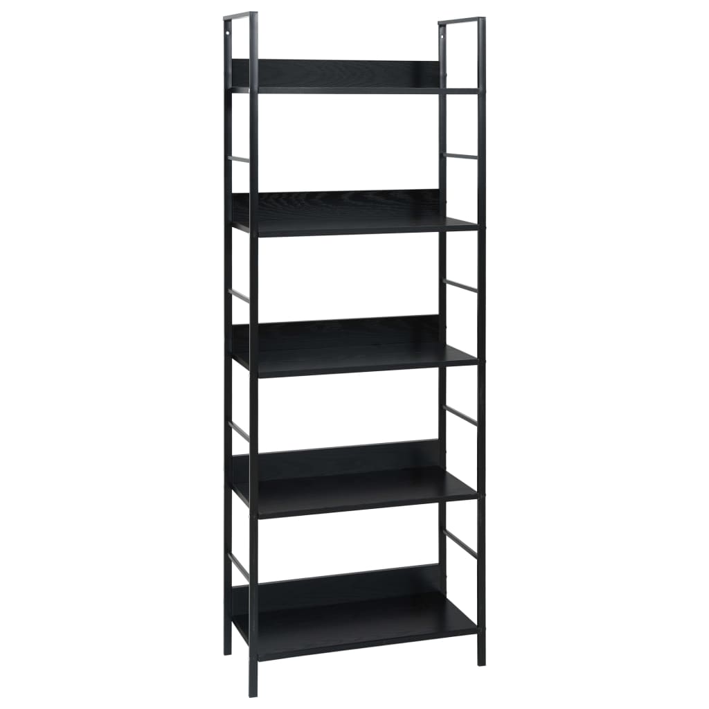 8719883890623_a_en_hd_1 vidaXL 5-Layer Book Shelf Black 60x27.6x158.5 cm Engineered Wood - Image 1